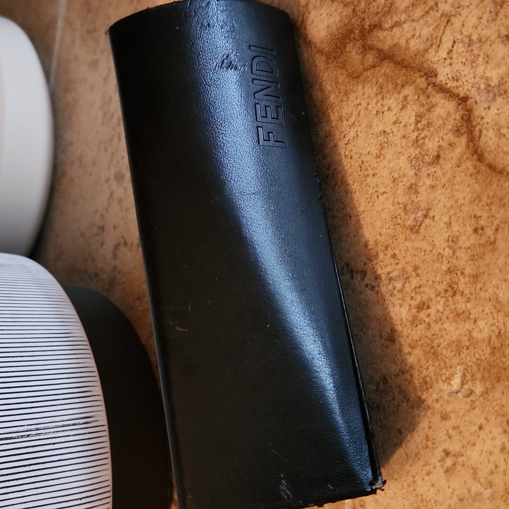 Fendi black hard eyeglasses case